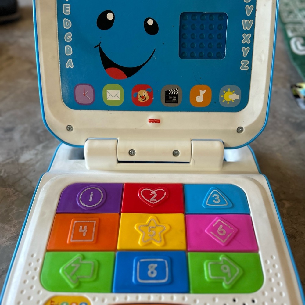 Fisher-Price Blue Interactive Learning Laptop. Works.